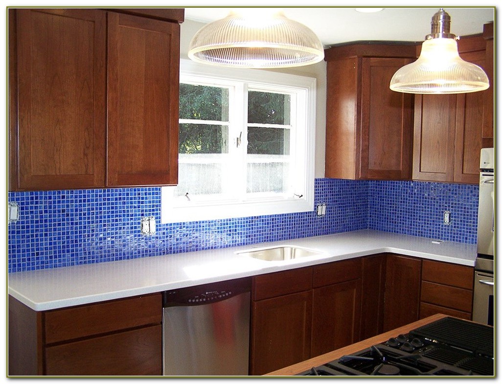 Cobalt Blue Glass Tile Backsplash - Tiles : Home Decorating Ideas #