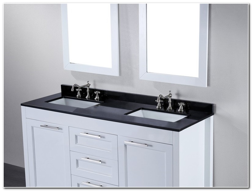 55 inch double bathroom sink top