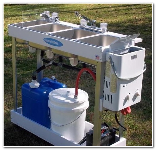 Diy Portable Sink With Hot Water Sink And Faucet Home