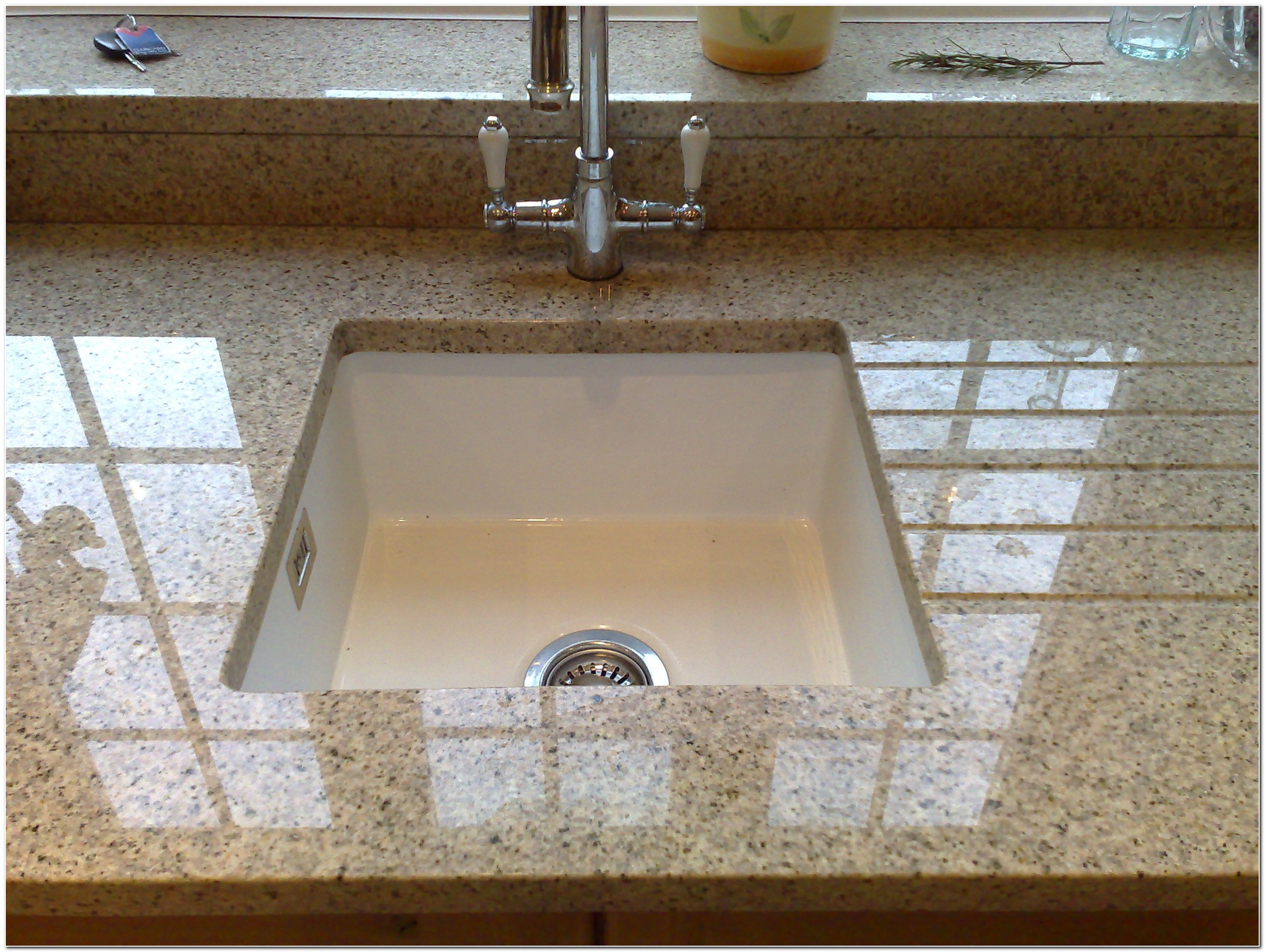 installing a bathroom drop in sink on granite