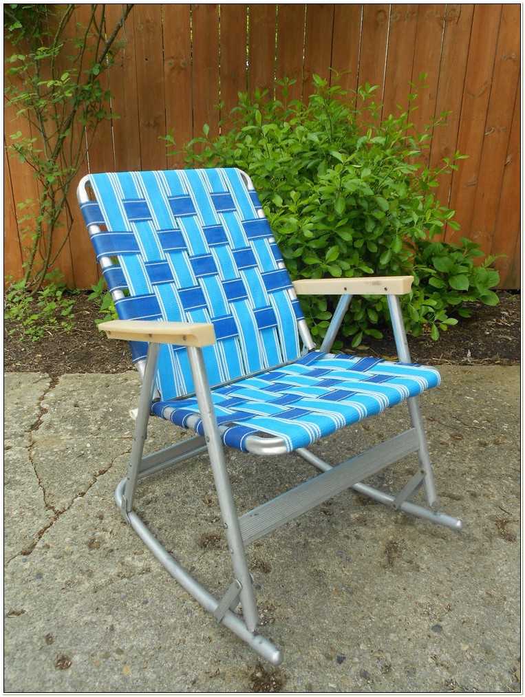 Aluminum Folding Rocker Lawn Chair 