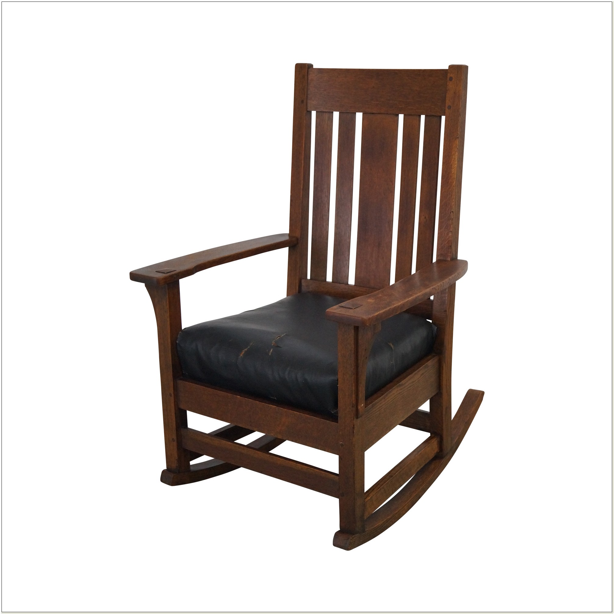 Vintage Mission Style Oak Rocking Chair - Chairs : Home Decorating
